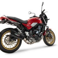 Exhaust compatible with Kawasaki Z 650 RS 2024-2025, GP-Revo Black Titanium, Homologated silencer for noise including full line,db killer and catalyst compliant for inspection