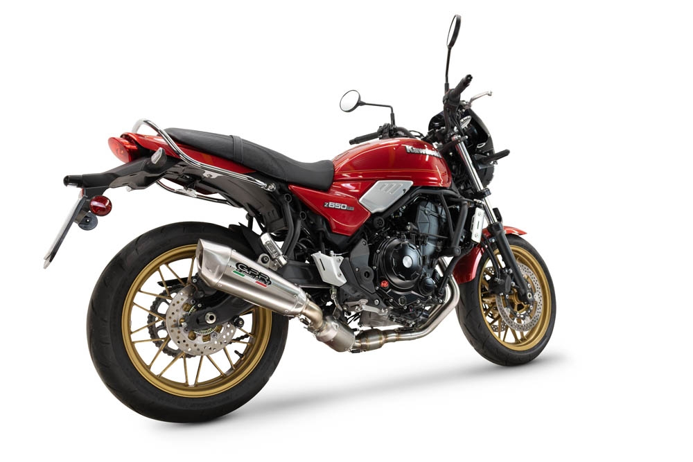 Esapament GPR compatibil cu Kawasaki Z 650 RS 2024 Amortizor omologat pentru zgomot, inclusiv linie completă, db killer și catalizator conform pentru inspecție,GP-Revo Titanium