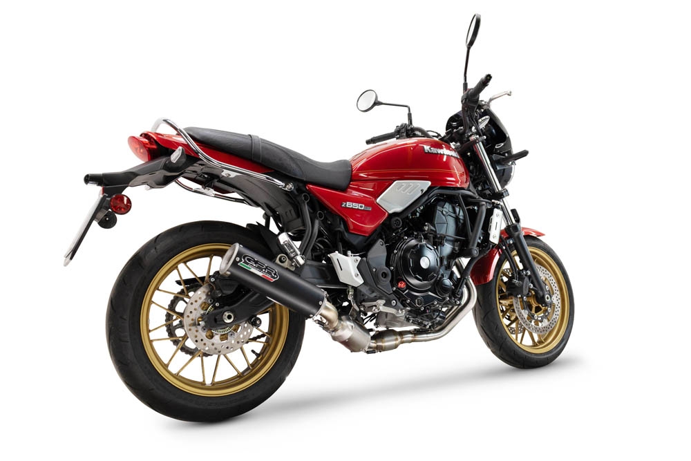 Esapament GPR compatibil cu Kawasaki Z 650 RS 2024 Amortizor omologat pentru zgomot, inclusiv linie completă, db killer și catalizator conform pentru inspecție,M3 Black Titanium