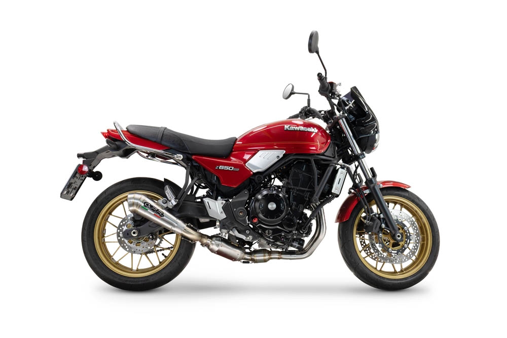 Esapament GPR compatibil cu Kawasaki Z 650 RS 2024 Amortizor omologat pentru zgomot, inclusiv linie completă, db killer și catalizator conform pentru inspecție,Powercone Evo