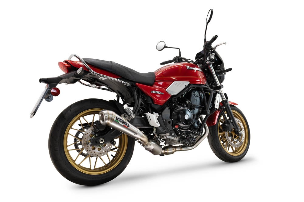Esapament GPR compatibil cu Kawasaki Z 650 RS 2024 Amortizor omologat pentru zgomot, inclusiv linie completă, db killer și catalizator conform pentru inspecție,Powercone Evo