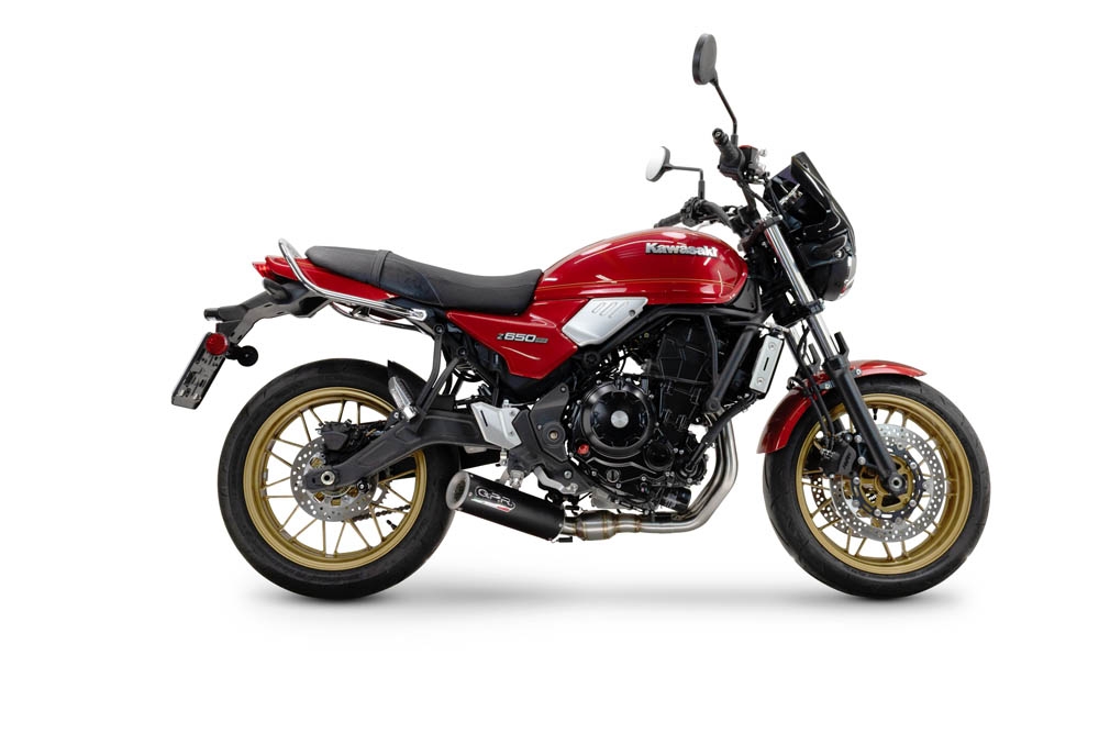 Esapament GPR compatibil cu Kawasaki Z 650 RS 2024 Sistem complet de evacuare de curse, inclusiv db killer/parascântei detașabil,M3 Black Titanium