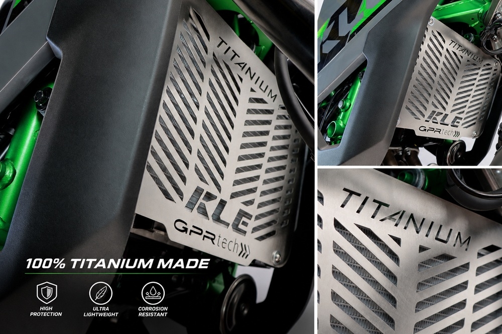 GPR TECH compatible with  Kawasaki KLE 500 2026/2027 e5 plus GPR TECH Titanium radiator guard  