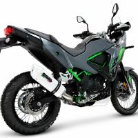 GPR exhaust compatible with Kawasaki KLE 500 2026-2027, Albus Ceramic, Homologated legal slip-on exhaust including removable db killer and link pipe 
