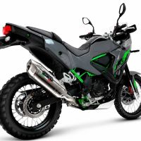 GPR exhaust compatible with Kawasaki KLE 500 2026-2027, Furore-X Acciaio Inox, Homologated legal slip-on exhaust including removable db killer and link pipe 
