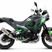 GPR exhaust compatible with Kawasaki KLE 500 2026-2027, PENTA ADVENTURE FULL TITANIUM, Homologated legal slip-on exhaust including removable db killer and link pipe 