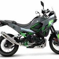 GPR exhaust compatible with Kawasaki KLE 500 2026-2027, Trioval, Homologated legal slip-on exhaust including removable db killer and link pipe 