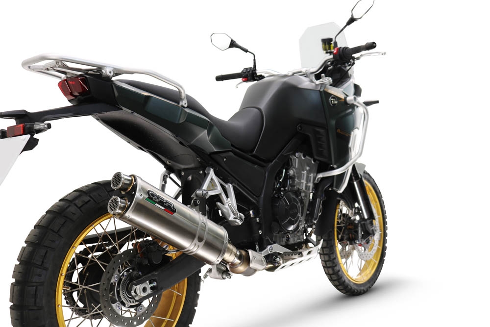 Esapament GPR compatibil cuKove 800X 2024 Evacuare slip-on de curse, inclusiv cot de legătură și dbkiller detașabil,Dual Inox