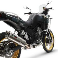 Esapament GPR compatibil cuKove 800X 2024 Evacuare slip-on de curse, inclusiv cot de legătură și dbkiller detașabil,Dual Inox