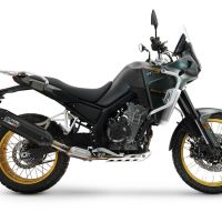 Esapament GPR compatibil cuKove 800X 2024 Evacuare slip-on de curse, inclusiv cot de legătură și dbkiller detașabil,Furore-X Titanio Nero