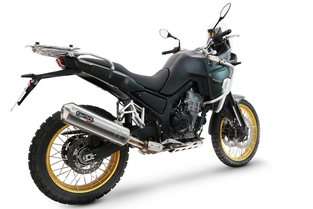 Esapament compatibil cuKove 800X 2024 Evacuare slip-on omologata, inclusiv db killer detașabil și conductă de legătură,Satinox 