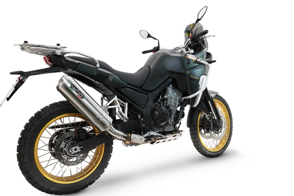 Esapament GPR compatibil cuKove 800X 2024 Evacuare slip-on omologata, inclusiv db killer detașabil și conductă de legătură,Satinox 