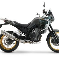 Esapament GPR compatibil cuKove 800X 2024 Evacuare slip-on omologata, inclusiv db killer detașabil și conductă de legătură,Dune Triovale Titanio