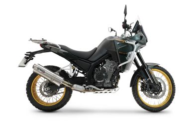 Esapament GPR compatibil cuKove 800X 2024 Evacuare slip-on omologata, inclusiv db killer detașabil și conductă de legătură,Dune Triovale Titanio