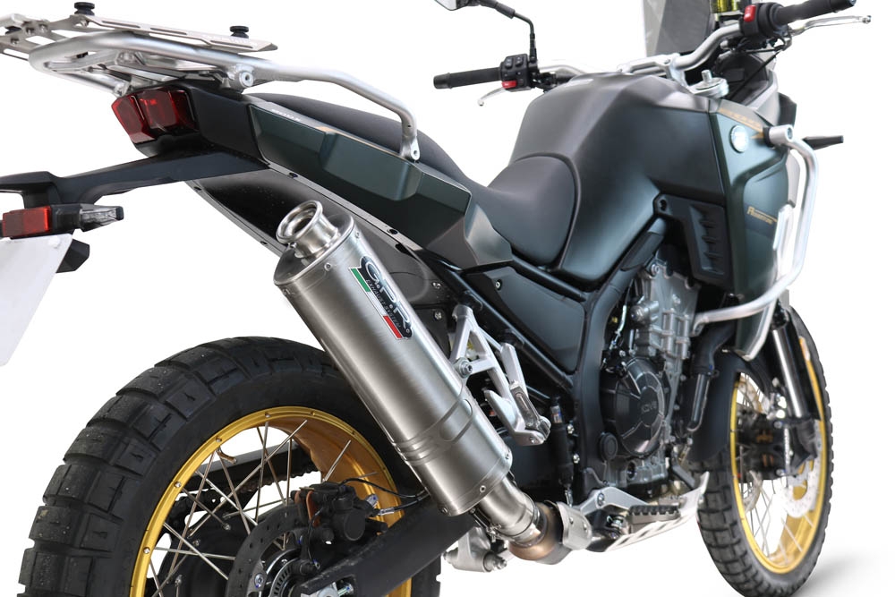 Esapament GPR compatibil cuKove 800X 2024 Evacuare slip-on omologata, inclusiv db killer detașabil și conductă de legătură,Dune Triovale Titanio