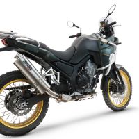 Esapament GPR compatibil cuKove 800X 2024 Evacuare slip-on omologata, inclusiv db killer detașabil și conductă de legătură,Dune Triovale Titanio