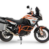 GPR TECH compatible with  Ktm Lc 8 1290 Super Adv 2017/2020 e4 GPR TECH Pair of side cases aluminum made with contoured right side, silver color with specific pannier holder Capacity 38 LT. + 32 LT.