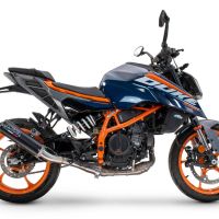 Esapament GPR compatibil cu Ktm Duke 200 2024 Evacuare slip-on omologata, inclusiv db killer detașabil și cot de legătură,M3 Black Titanium