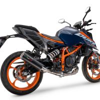 Esapament GPR compatibil cu Ktm Duke 200 2024 Evacuare slip-on omologata, inclusiv db killer detașabil și cot de legătură,M3 Black Titanium