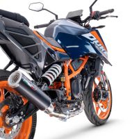 Esapament GPR compatibil cu Ktm Duke 200 2024 Evacuare slip-on omologata, inclusiv db killer detașabil și cot de legătură,M3 Black Titanium