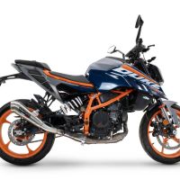 Esapament GPR compatibil cu Ktm Duke 125 2024 Evacuare slip-on omologata, inclusiv db killer detașabil și cot de legătură,Powercone Evo