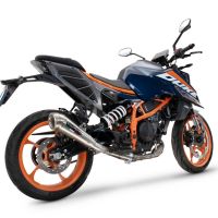 Esapament GPR compatibil cu Ktm Duke 125 2024 Evacuare slip-on omologata, inclusiv db killer detașabil și cot de legătură,Powercone Evo