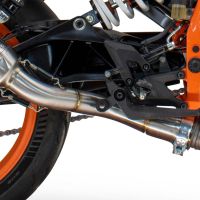 Esapament GPR compatibil cu Ktm Duke 250 2024 Evacuare slip-on omologata, inclusiv db killer detașabil și cot de legătură,M3 Black Titanium