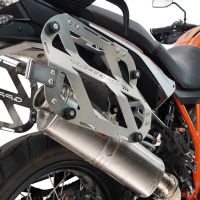 GPR TECH Uyumlu  Ktm Lc 8 1290 Super Adv 2017/2020 e4 Zwart Pereche de cutii laterale din aluminiu cu partea dreaptă conturată, culoare neagră, cu suport specific pentru geantă Capacitate 38 litri + 32 litri.