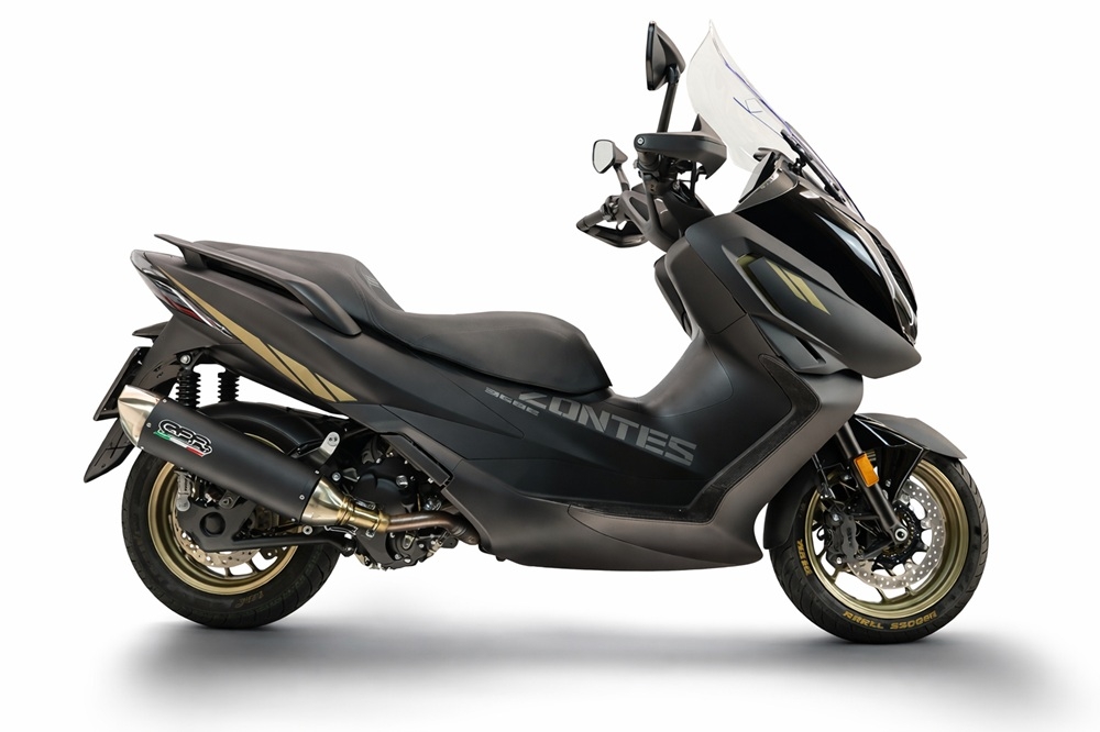 Esapament GPR compatibil cu Zontes 365E 2024 Evacuare slip-on legală pentru piețele din Marea Britanie și din afara UE, inclusiv coturi de legătură și db killer detașabil,Furore-X Scooter