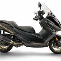 GPR exhaust compatible with Zontes 365E 2024-2026, Furore-X Scooter, Slip-on exhaust legal for UK and non-EU markets including link pipe and removable db killer 