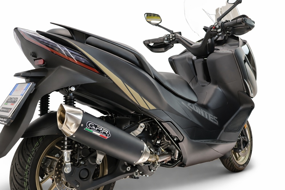 Esapament GPR compatibil cu Zontes 365E 2024 Evacuare slip-on legală pentru piețele din Marea Britanie și din afara UE, inclusiv coturi de legătură și db killer detașabil,Furore-X Scooter