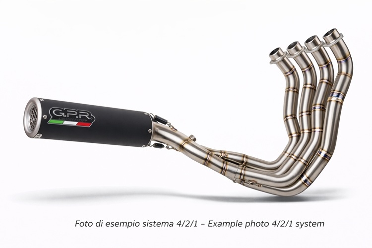 GPR exhaust compatible with Honda Cbr 1000 RR 2014-2016, M3 Black Titanium, Homologated legal full system exhaust, including removable db killer and catalyst 