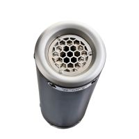Exhaust compatible with Benelli 502 C 2019-2020, M3 Black Titanium, Homologated legal slip-on exhaust including removable db killer and link pipe