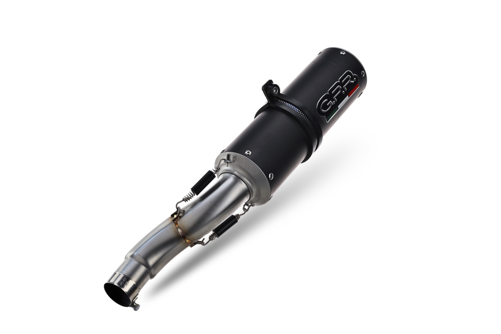 Esapament GPR compatibil cu Ducati Monster 796 2010 Evacuare cu dublă omologare legală, inclusiv db killer detașabile, coturi de legătură și catalizatori,M3 Black Titanium