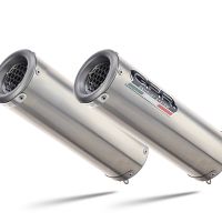 Esapament GPR compatibil cu Aprilia Shiver 900 2017 Evacuare cu dublă omologare legală, inclusiv db killers și coturi de legătură detașabile,M3 Inox 