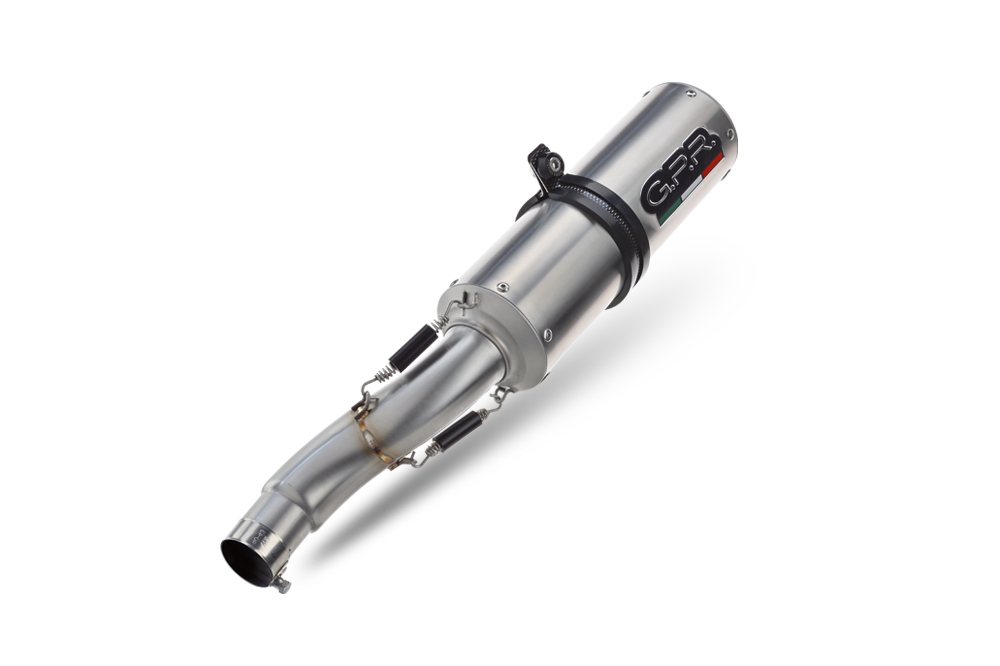 Esapament GPR compatibil cu Aprilia Shiver 900 2017 Evacuare cu dublă omologare legală, inclusiv db killers și coturi de legătură detașabile,M3 Inox 