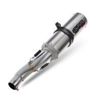 Esapament GPR compatibil cu Aprilia Shiver 900 2017 Evacuare cu dublă omologare legală, inclusiv db killers și coturi de legătură detașabile,M3 Inox 