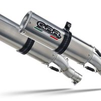 Esapament GPR compatibil cu Aprilia Shiver 900 2017 Evacuare cu dublă omologare legală, inclusiv db killers și coturi de legătură detașabile,M3 Inox 