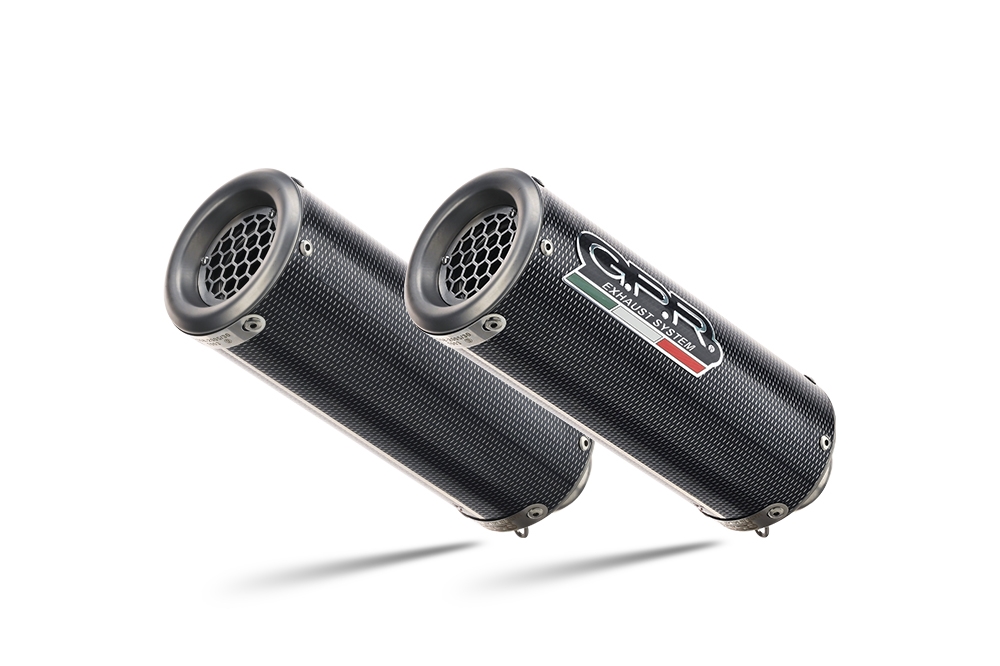 Exhaust compatible with Kawasaki Z 1000 Sx 2011-2016, M3 Poppy , Dual racing slip-on exhaust including link pipes