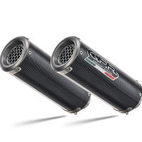 Exhaust compatible with Kawasaki Z 1000 Sx 2011-2016, M3 Poppy , Dual racing slip-on exhaust including link pipes