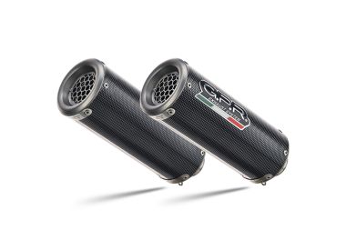 Exhaust compatible with Kawasaki Z 1000 Sx 2011-2016, M3 Poppy , Dual racing slip-on exhaust including link pipes