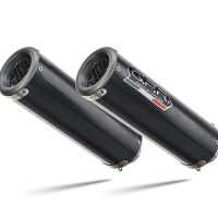 Exhaust compatible with Aprilia Shiver 900 2017-2020, M3 Poppy , Dual Homologated legal slip-on exhaust including removable db killers and link pipes