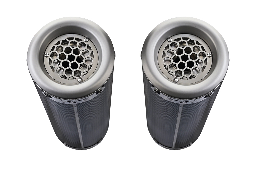 Exhaust compatible with Kawasaki Z 1000 Sx 2011-2016, M3 Poppy , Dual racing slip-on exhaust including link pipes