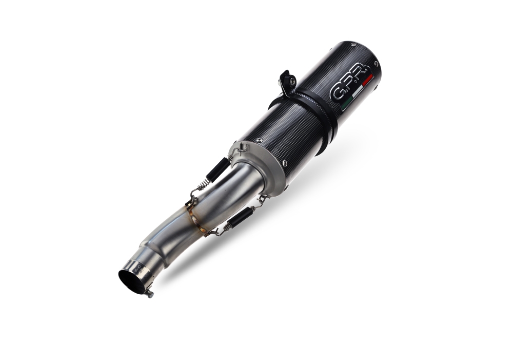 Esapament GPR compatibil cu Bmw R 1200 R 2011 Evacuare slip-on omologata, inclusiv db killer detașabil și cot de legătură,M3 Poppy 