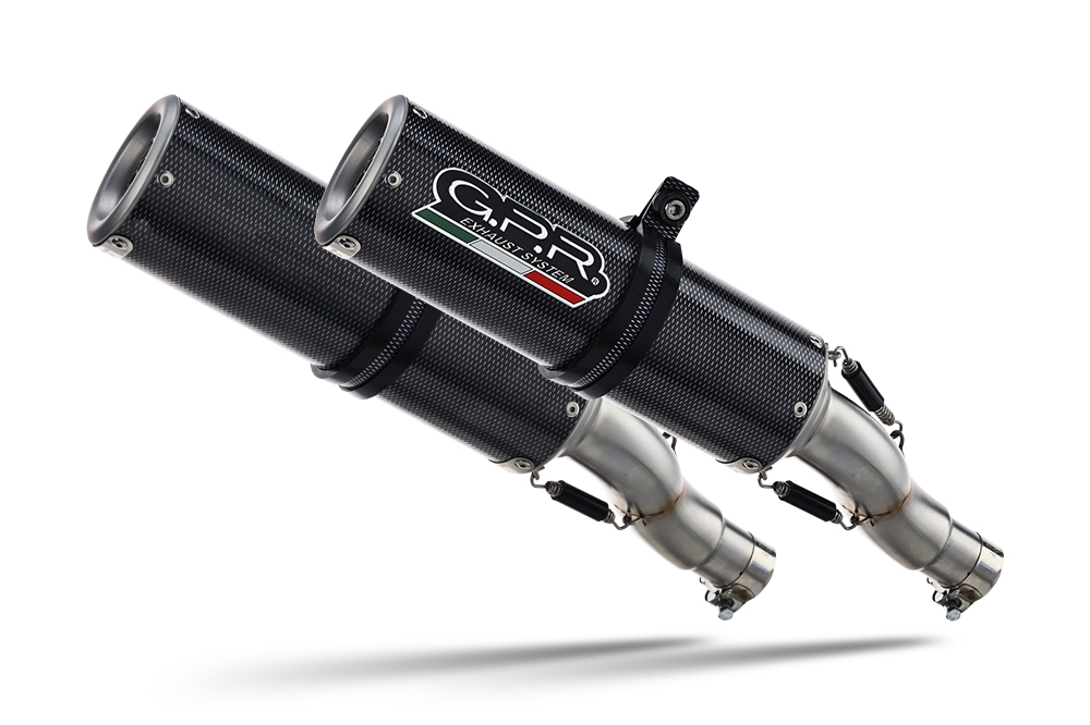 Exhaust compatible with Kawasaki Z 1000 Sx 2011-2016, M3 Poppy , Dual racing slip-on exhaust including link pipes