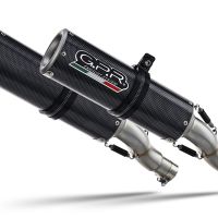 Exhaust compatible with Kawasaki Z 1000 Sx 2011-2016, M3 Poppy , Dual racing slip-on exhaust including link pipes