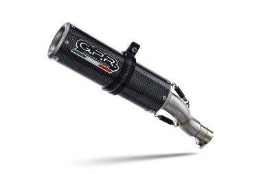 Exhaust compatible with Kawasaki Versys 650 2006-2014, M3 Poppy , Homologated legal slip-on exhaust including removable db killer and link pipe