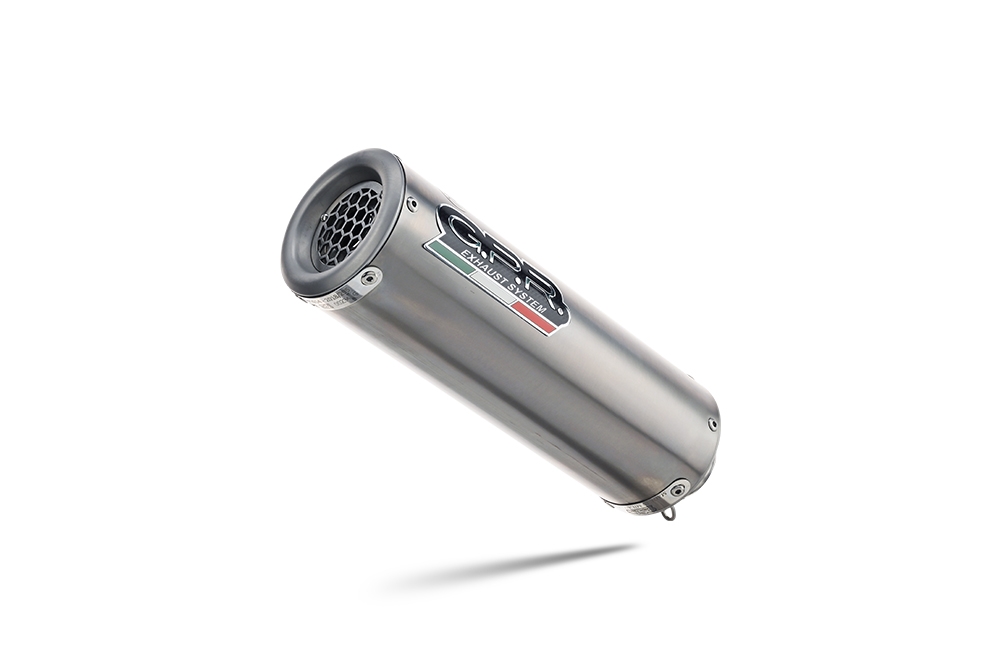 Exhaust compatible with Honda Cbr 600 F 2011-2014, M3 Titanium Natural, Homologated legal slip-on exhaust including removable db killer and link pipe