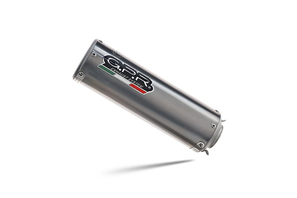 Exhaust compatible with Honda Cbr 600 F 2011-2014, M3 Titanium Natural, Homologated legal slip-on exhaust including removable db killer and link pipe