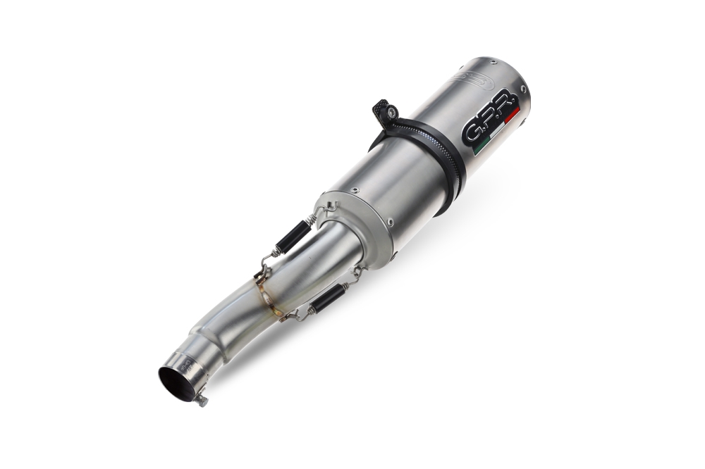 Exhaust compatible with Ducati 916 -SP -SPS -Racing -Senna 1994-1999, M3 Titanium Natural, Mid-full system exhaust with dual homologated and legal silencers, including removable db killer